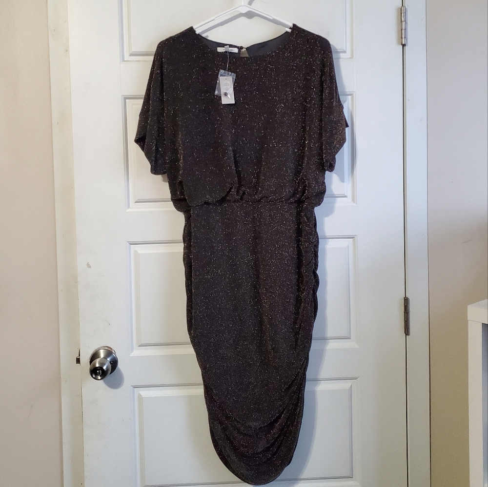 Maurices gold sparkle dress NWT
